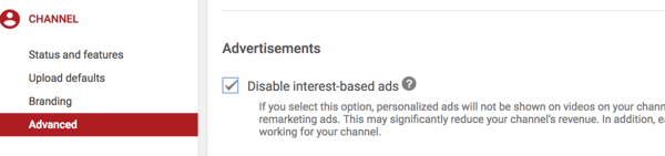Como configurar uma campanha de anúncios do YouTube, etapa 36, ​​opção para impedir a colocação de vídeo específico por concorrentes em seu canal