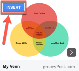 Inserindo um diagrama de Venn usando Cacoo no Google Docs