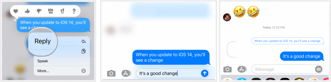 Mensagens inline iOS 14
