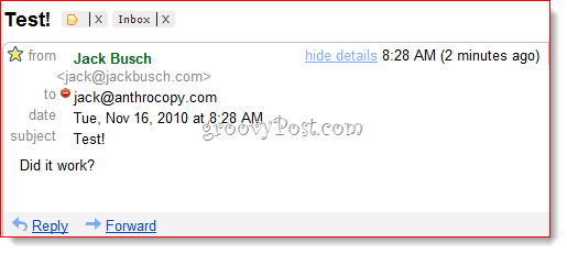 Filtrando mensagens BCC do Gmail