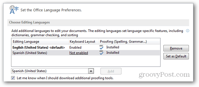Como adicionar idiomas adicionais ao Office 2013