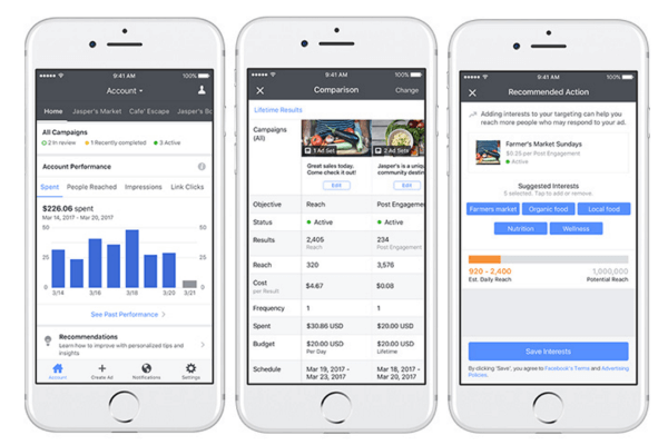 O Facebook lançou novas ferramentas, otimizações e recursos para o Ads Manager no celular.