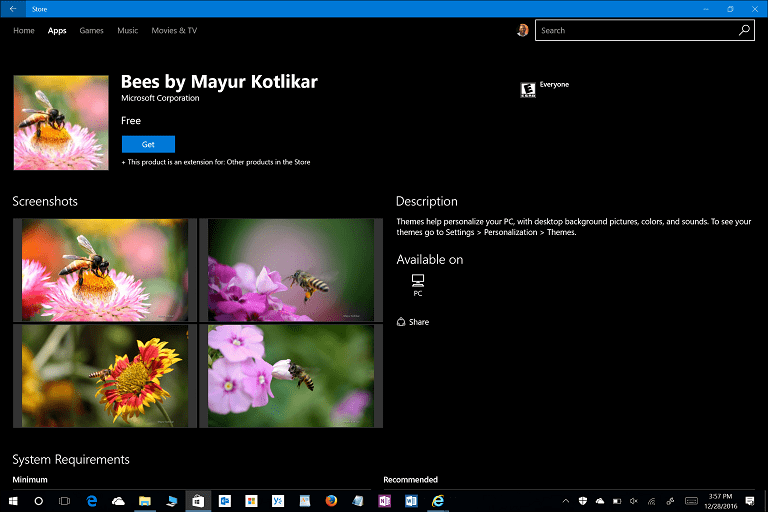 Temas, Atualização do Windows 10 Creators, Personalização, Painel de Controle