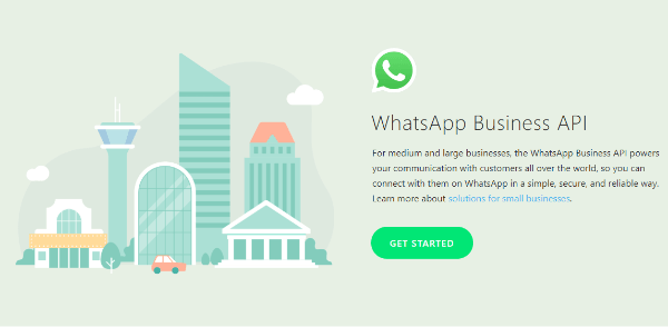 O WhatsApp ampliou suas ferramentas de negócios com o lançamento da API WhatsApp Business, que permite a gestão de médias e grandes empresas e enviar mensagens não promocionais aos clientes, como lembretes de compromissos, informações de envio ou ingressos de eventos e muito mais por um preço fixo taxa.
