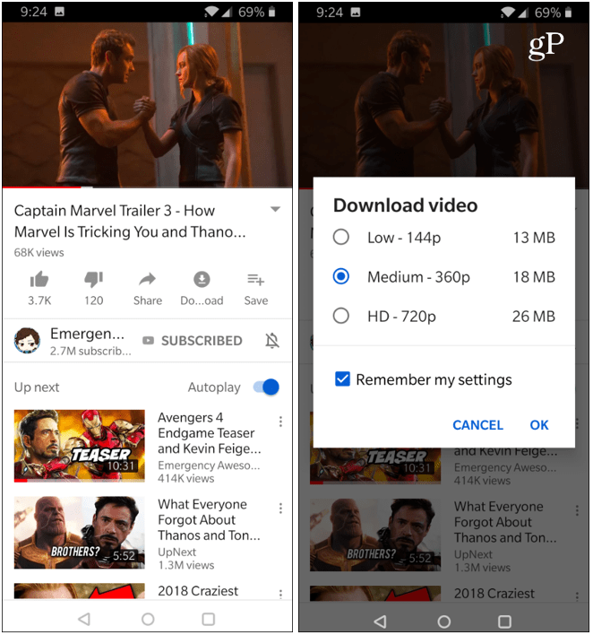Faça o download dos vídeos do YouTube OnePlus 6T