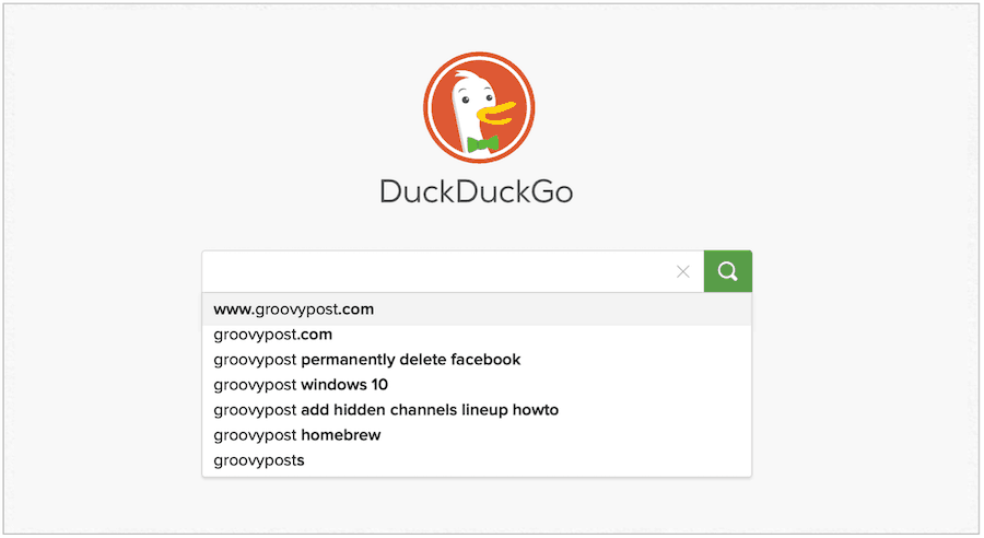 Site do DuckDuckGo