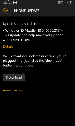 Atualização de abril do Windows 10 Mobile