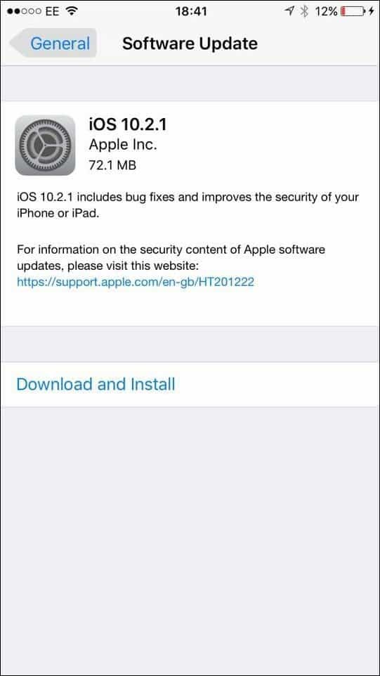 Apple iOS 10.2.1 - Você deve atualizar e o que está incluído?