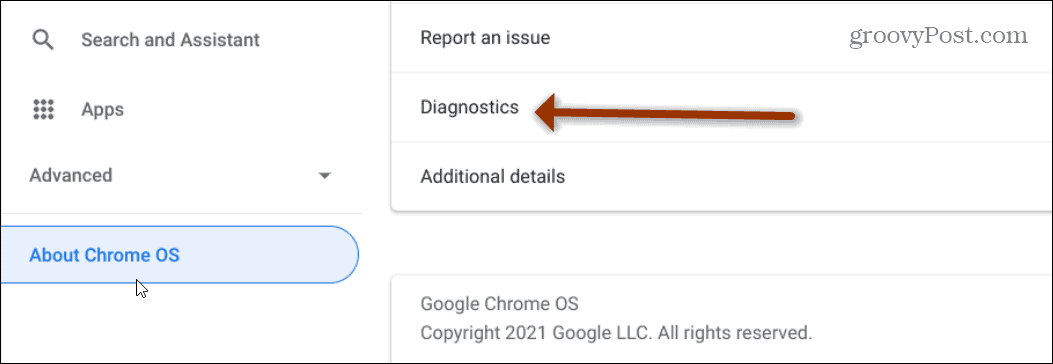 Diagnóstico de Chromebook