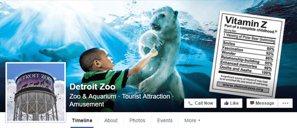 foto da capa do facebook zoológico de detroit