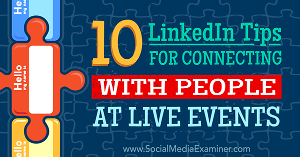 use o LinkedIn para se conectar com pessoas em eventos ao vivo