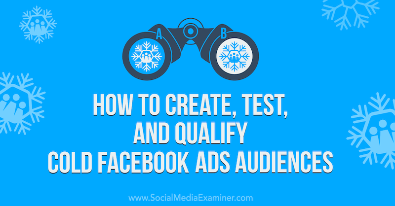 Como criar, testar e qualificar públicos frios de anúncios do Facebook no examinador de mídia social.
