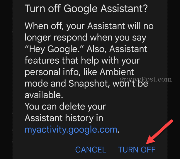 Desativar Google Assistente