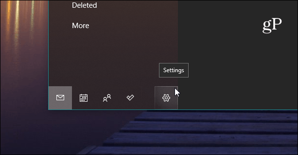 Botão Configurações Aplicativo Windows 10 Mail