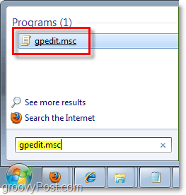acessando o editor de diretivas de grupo (gpedit.msc) a partir do orb do Windows 7 (menu)