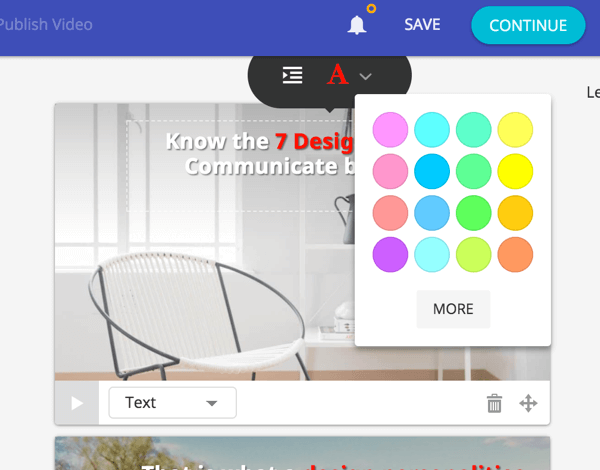 Aplique cores para enfatizar palavras-chave em seu slide.