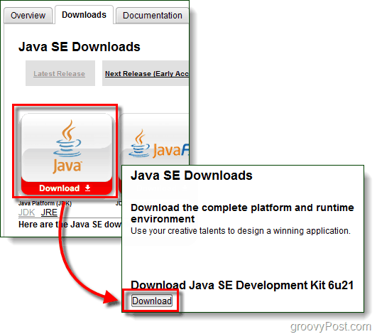 faça o download do ambiente de tempo de execução java se sdk