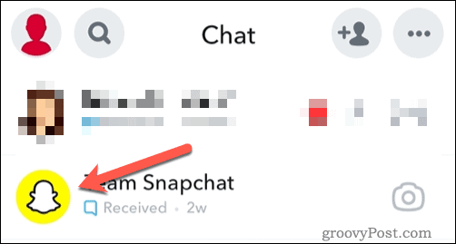 Abra o ícone de amigo no Snapchat