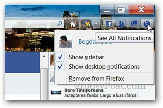 facebook messenger para barra de notificação do firefox