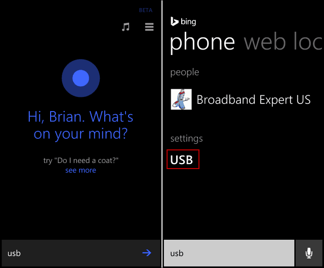 Encontre configurações ocultas do Windows Phone 8.1 USB