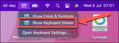 mac mostrar visualizador de teclado