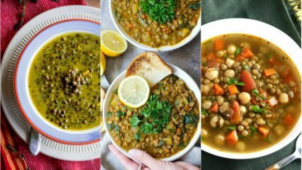 Receita de sopa de lentilha verde temperada deliciosa