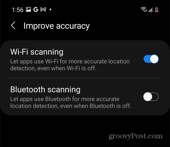 Android Samsung Wi-Fi Scanning Calibrar mapas do google