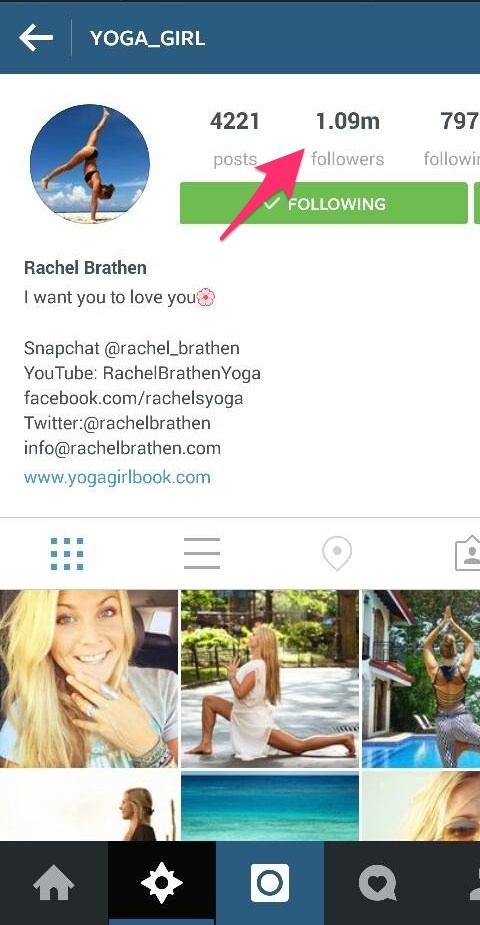 conta instagram para yoga_girl