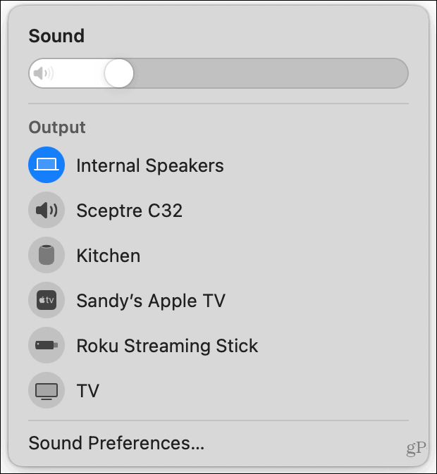 Controle de som no Mac