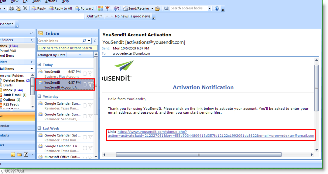 Como enviar arquivos grandes no Outlook gratuitamente usando YouSendIt