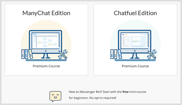 Dana Tran oferece cursos de bot para ManyChat e Chatfuel em seu site.