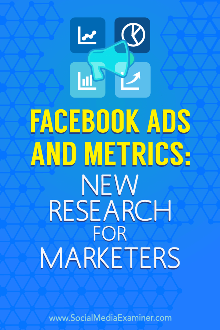 Anúncios e métricas do Facebook: nova pesquisa para profissionais de marketing por Michelle Krasniak no examinador de mídia social.