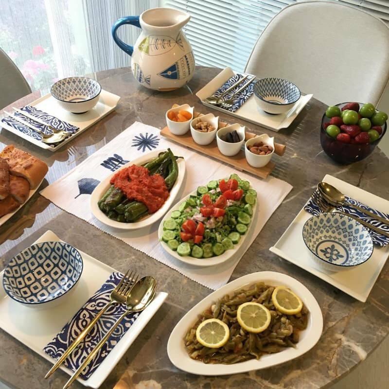 Sugestões de apresentações especiais para mesas de café da manhã durante a Festa do Ramadã