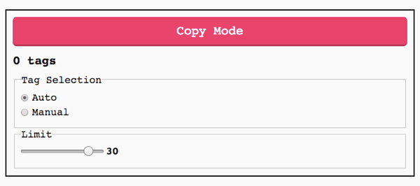 DisplayPurposes.com permite que você cole até 30 hashtags.