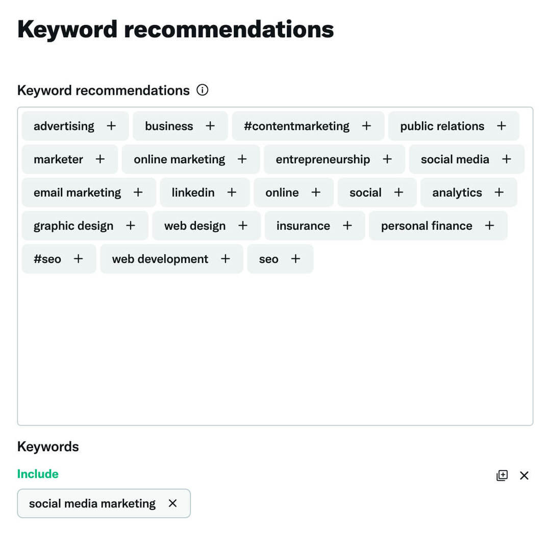 como-dimensionar-anúncios-do-twitter-expandir-seu-público-alvo-camada-mais-aditiva-segmentação-recomendações-de-palavras-chave-ferramenta-exemplo-9