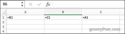 Uma referência circular indireta no Excel