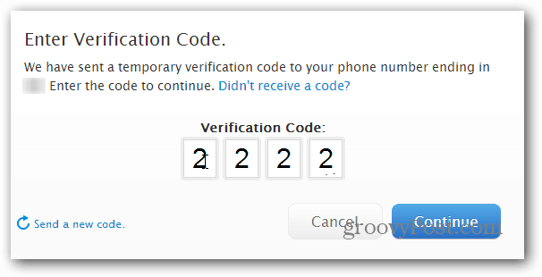 Código de verificação