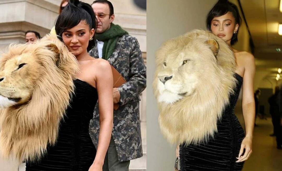 O vestido de cabeça de leão de Kylie Jenner deixou bocas abertas! Quem viu achou que era real