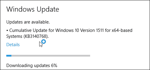 Atualização cumulativa do Windows 10 KB3140768