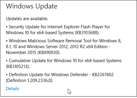 Atualização do Windows 10 KB3105213