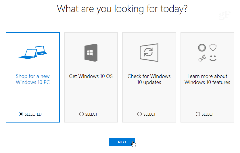 Windows ajuda a escolher