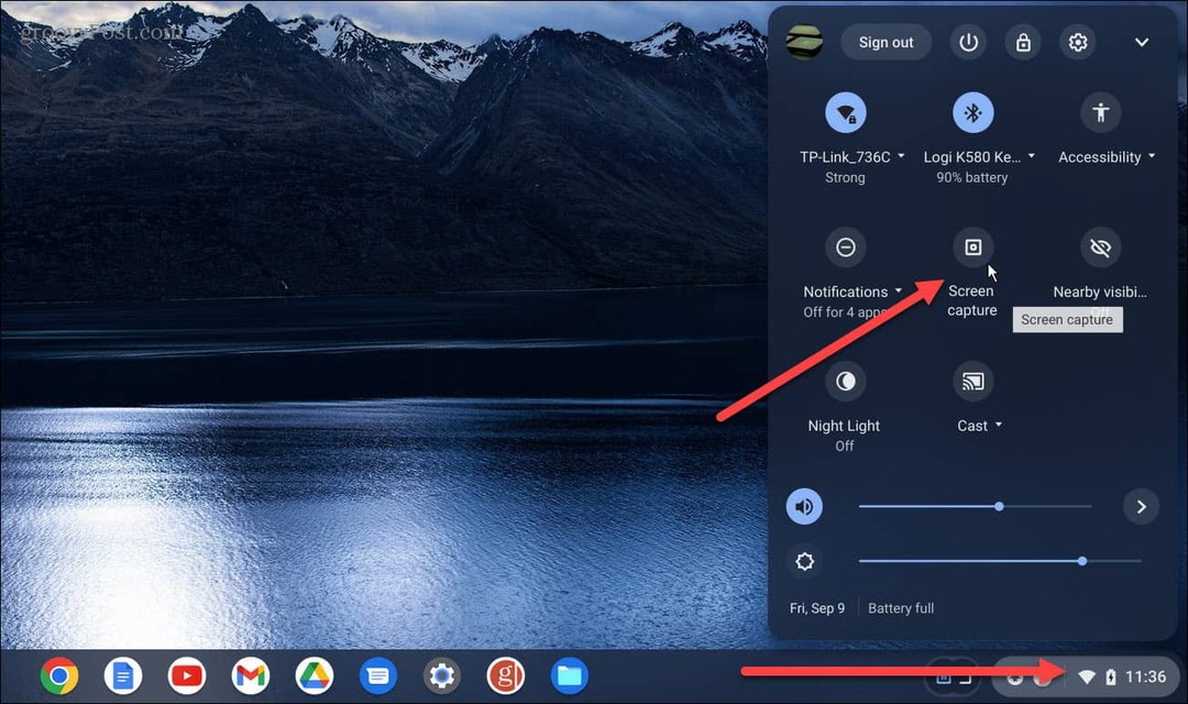 Gravação de tela no Chromebook