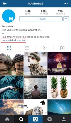 Incentive os usuários a clicar em um link que os levará a um artigo relacionado à foto do Instagram.