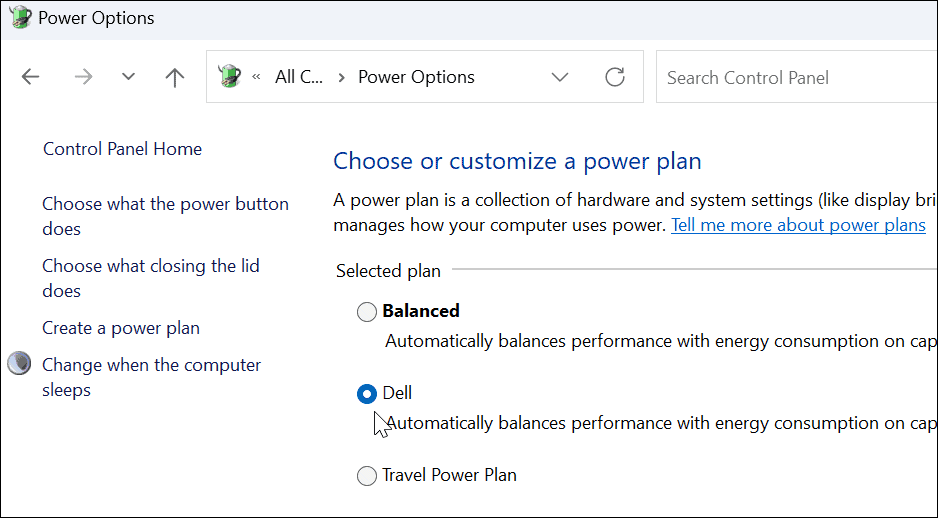 criar um plano de energia personalizado no Windows 11