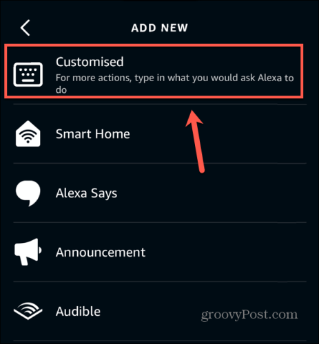 aplicativo Alexa personalizado