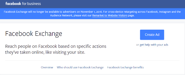 fechamento do Facebook Ad Exchange