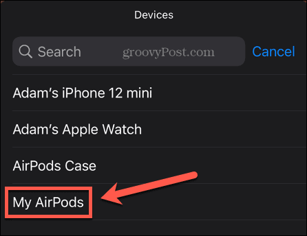 widget de bateria do iphone select airpods