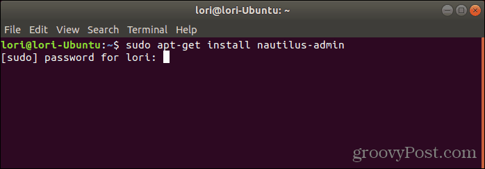 Instalar o administrador do Nautilus
