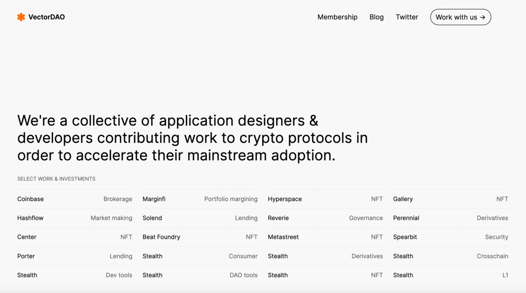 vectordao-homepage