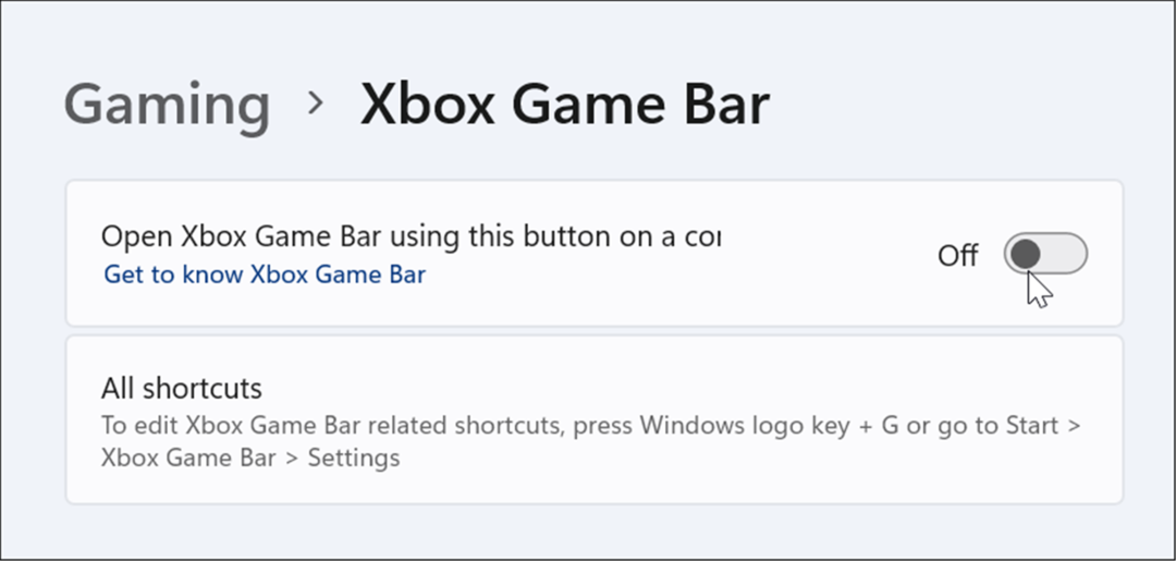 desabilitar a barra de jogos do xbox no windows